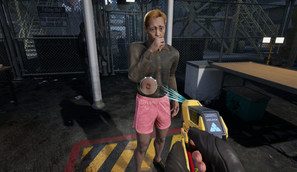 Quarantine Zone checkpoint simulation game - screen survivors and defend against zombies